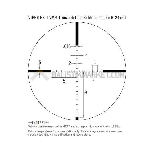Vortex Viper HST 6-24X50 VMR-1 (MRAD) Tüfek Dürbünü