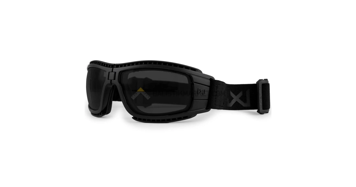 Wiley X Lynx Google Balistik Gözlük, Şeffaf/Gri Lens (Siyah)