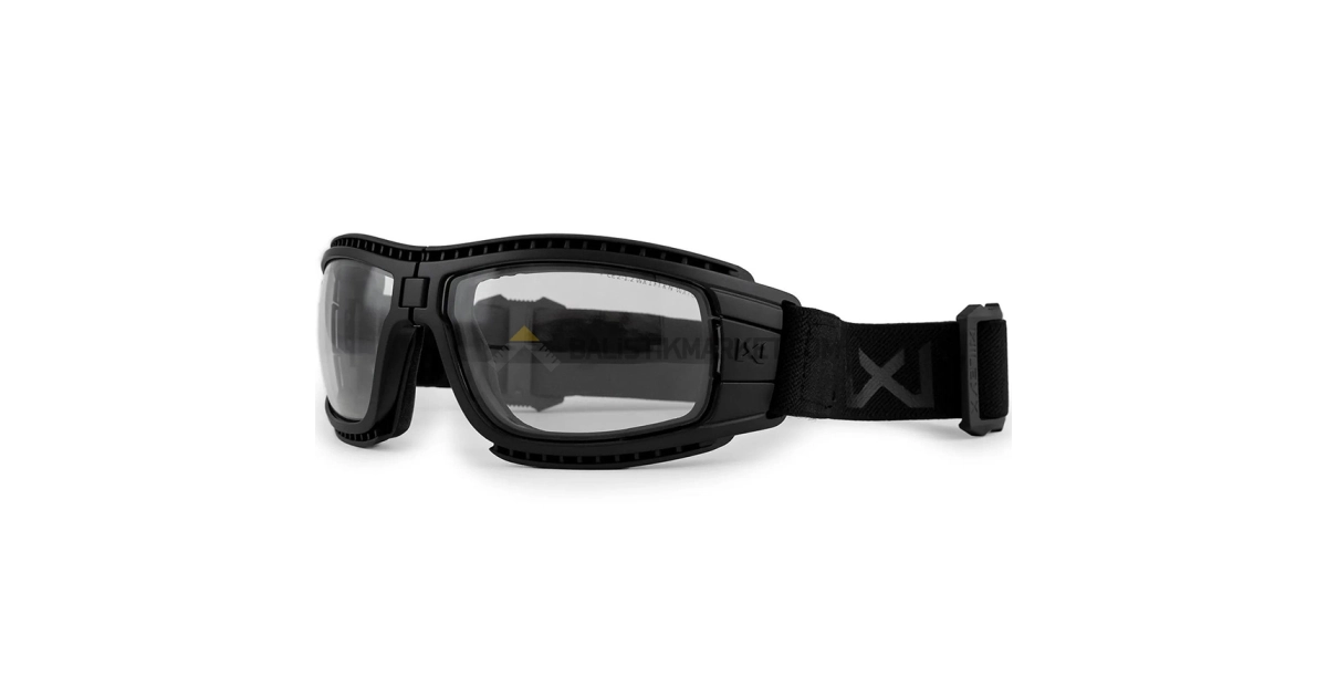 Wiley X Lynx Google Balistik Gözlük, Şeffaf/Gri Lens (Siyah)