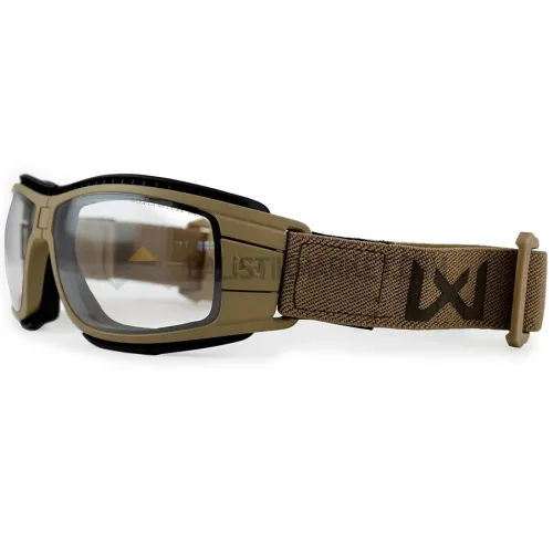 Wiley X Lynx Google Balistik Gözlük, Şeffaf/Gri Lens (Tan)