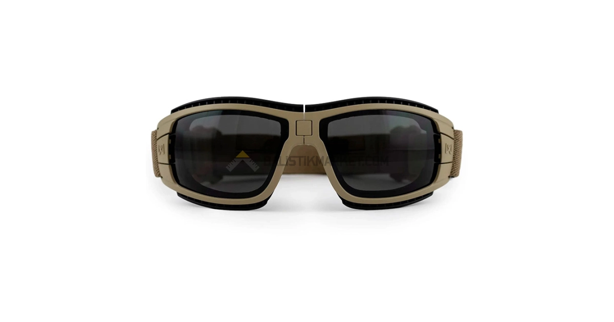 Wiley X Lynx Google Balistik Gözlük, Şeffaf/Gri Lens (Tan)