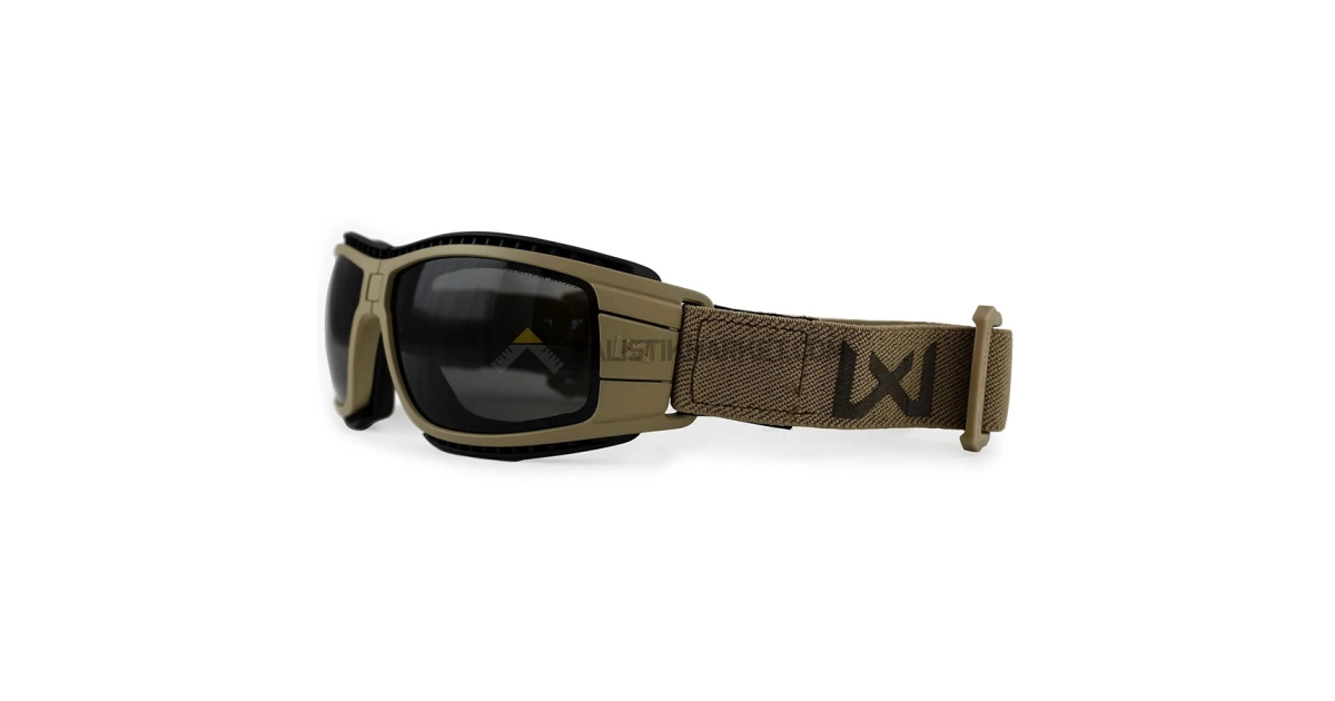 Wiley X Lynx Google Balistik Gözlük, Şeffaf/Gri Lens (Tan)