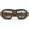 Wiley X Lynx Google Balistik Gözlük, Şeffaf/Gri Lens (Tan)