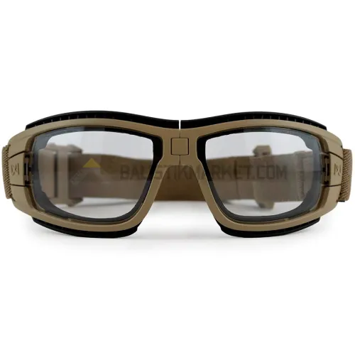 Wiley X Lynx Google Balistik Gözlük, Şeffaf/Gri Lens (Tan)