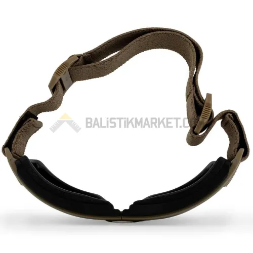 Wiley X Lynx Google Balistik Gözlük, Şeffaf/Gri Lens (Tan)