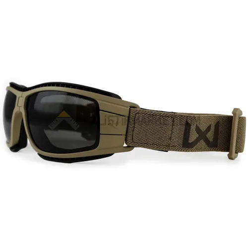 Wiley X Lynx Google Balistik Gözlük, Şeffaf/Gri Lens (Tan)