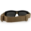 Wiley X Lynx Google Balistik Gözlük, Şeffaf/Gri Lens (Tan)