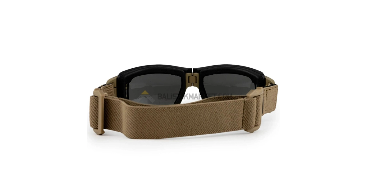 Wiley X Lynx Google Balistik Gözlük, Şeffaf/Gri Lens (Tan)