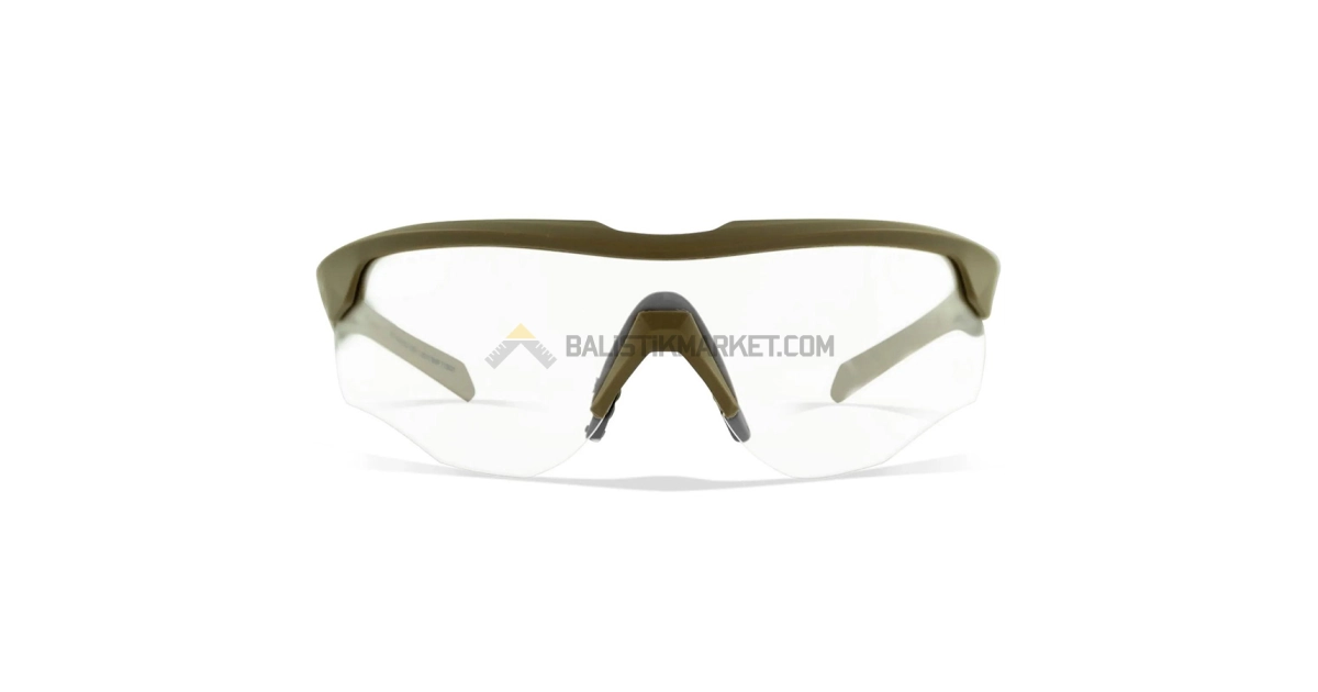 Wiley X Rogue Comm Balistik Gözlük, Şeffaf/Gri/Turuncu Lens (Tan)