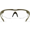 Wiley X Rogue Comm Balistik Gözlük, Şeffaf/Gri/Turuncu Lens (Tan)