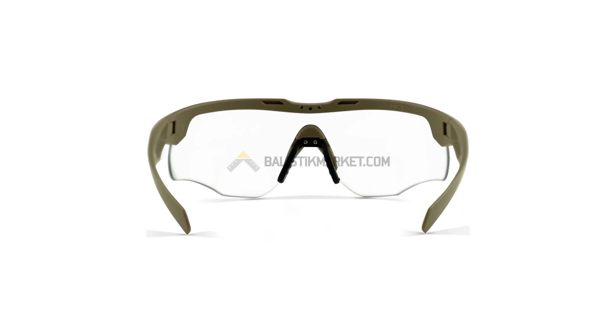 Wiley X Rogue Comm Balistik Gözlük, Şeffaf/Gri/Turuncu Lens (Tan)