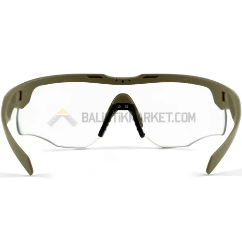 Wiley X Rogue Comm Balistik Gözlük, Şeffaf/Gri/Turuncu Lens (Tan)