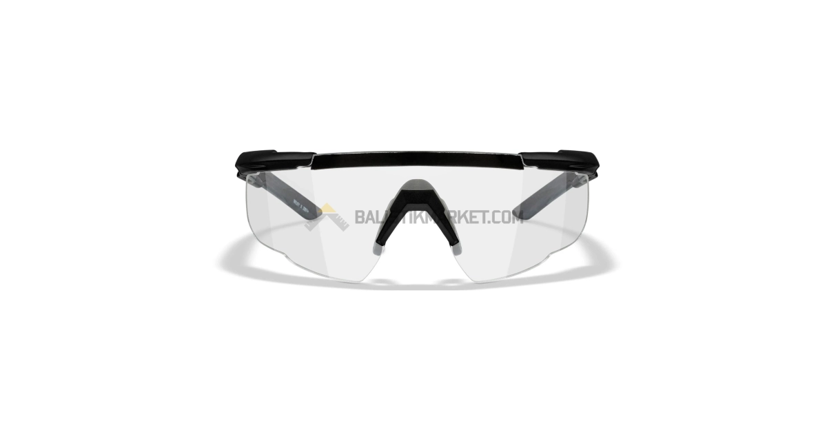 Wiley X Saber Advanced Balistik Gözlük, Şeffaf Lens (Siyah)