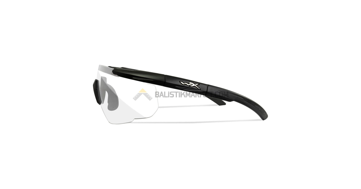 Wiley X Saber Advanced Balistik Gözlük, Şeffaf Lens (Siyah)