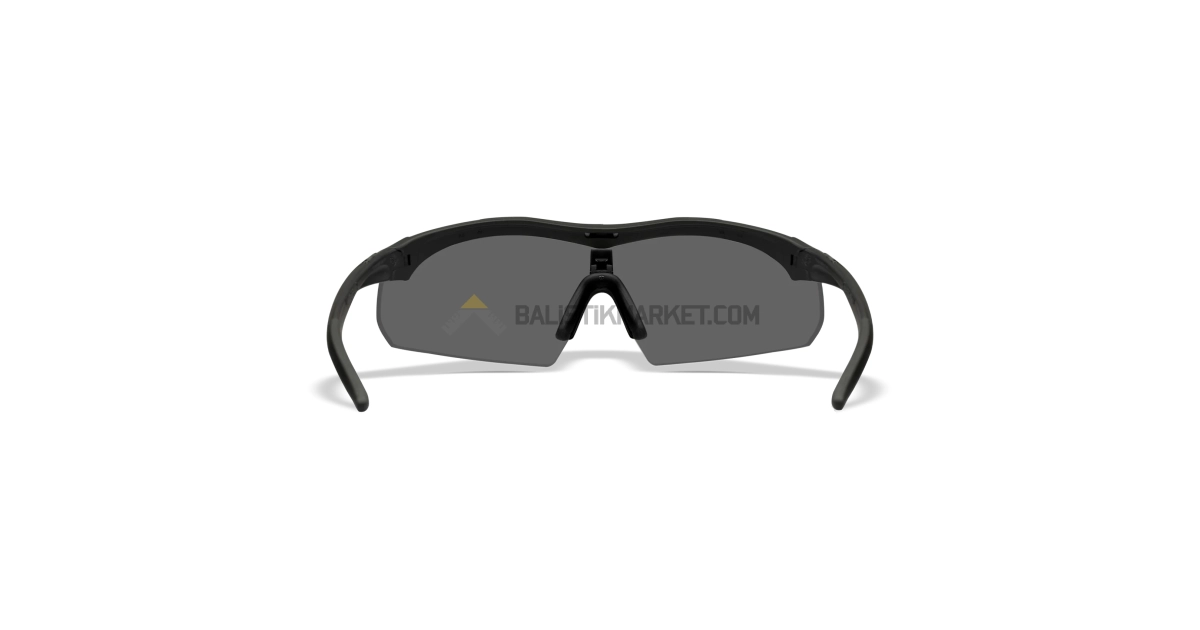 Wiley X WX Vapor 2.5 Balistik Gözlük, Şeffaf/Gri Lens (Siyah)