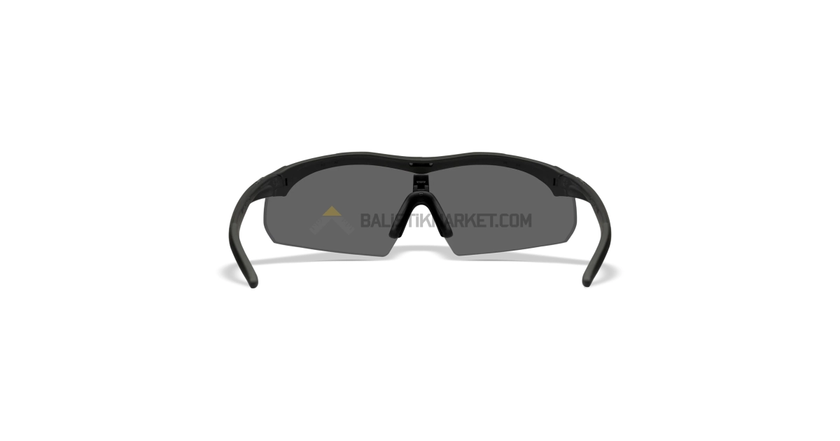 Wiley X WX Vapor 2.5 Balistik Gözlük, Şeffaf/Gri/Turuncu Lens (Siyah)