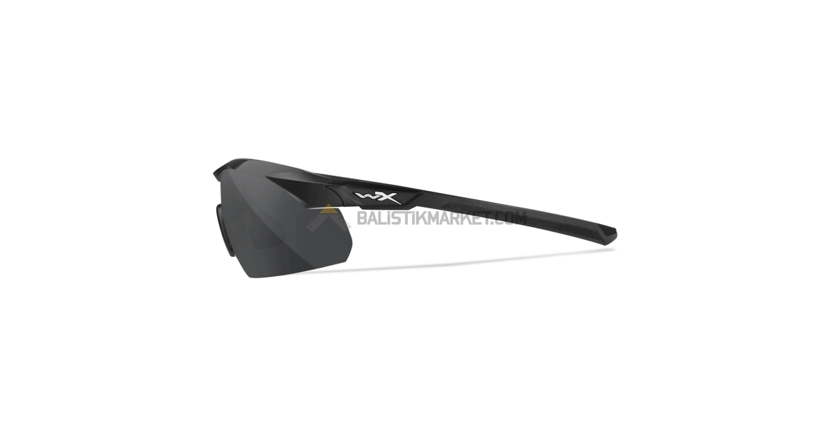 Wiley X WX Vapor Comm 2.5 Balistik Gözlük, Şeffaf/Gri/Turuncu Lens (Siyah)