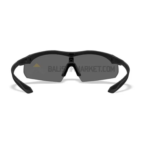 Wiley X WX Vapor Comm 2.5 Balistik Gözlük, Şeffaf/Gri/Turuncu Lens (Siyah)