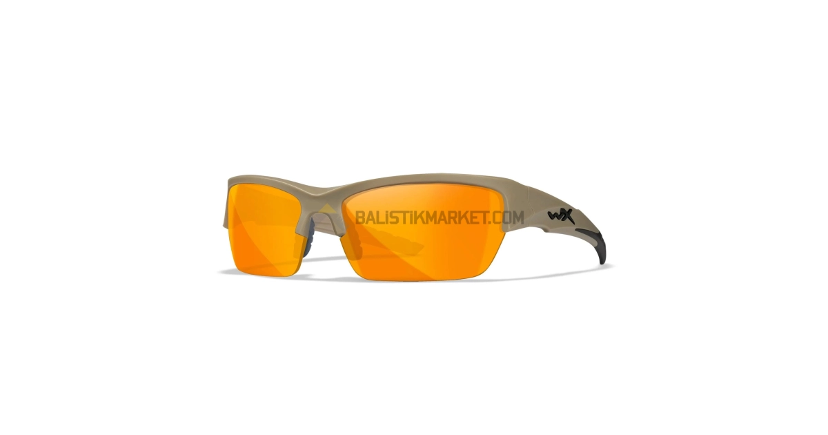 Wiley X WX Valor 2.5 Balistik Gözlük, Şeffaf/Gri/Turuncu (Tan)