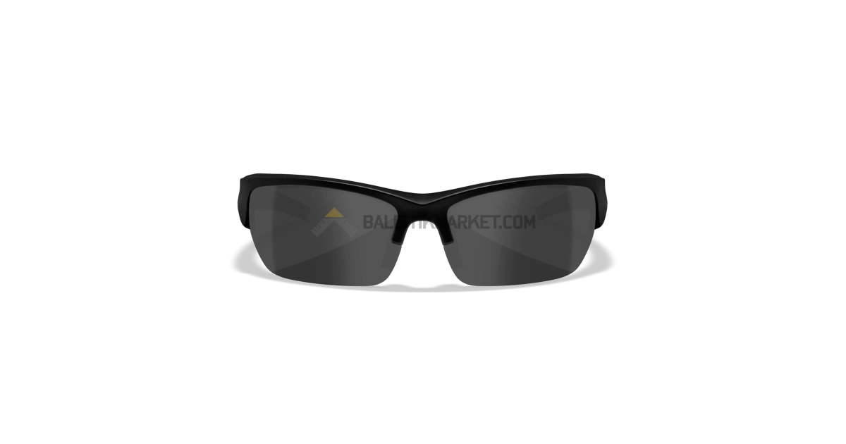 Wiley X WX Valor 2.5 Balistik Gözlük, Şeffaf/Gri Lens (Siyah)