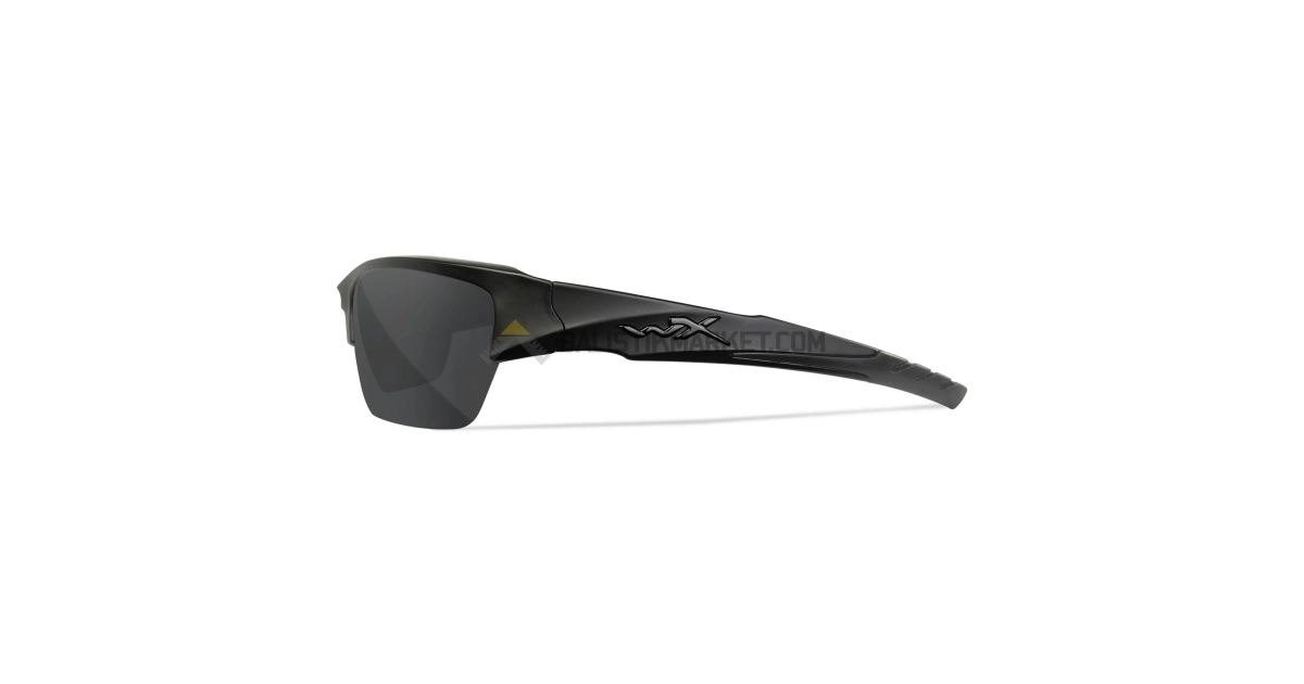 Wiley X WX Valor 2.5 Balistik Gözlük, Şeffaf/Gri Lens (Siyah)