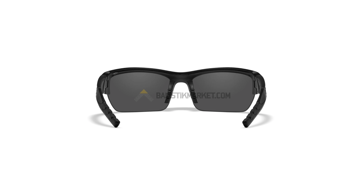Wiley X WX Valor 2.5 Balistik Gözlük, Şeffaf/Gri Lens (Siyah)