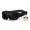 Wiley X Spear Goggle Balistik Gözlük, Gri/Şeffaf/Turuncu Lens (Siyah)