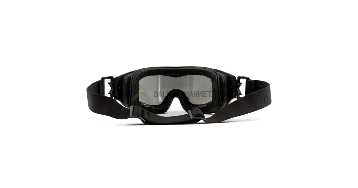 Wiley X Spear Dual Google Balistik Gözlük, Şeffaf/Gri/Turuncu Lens (Siyah)