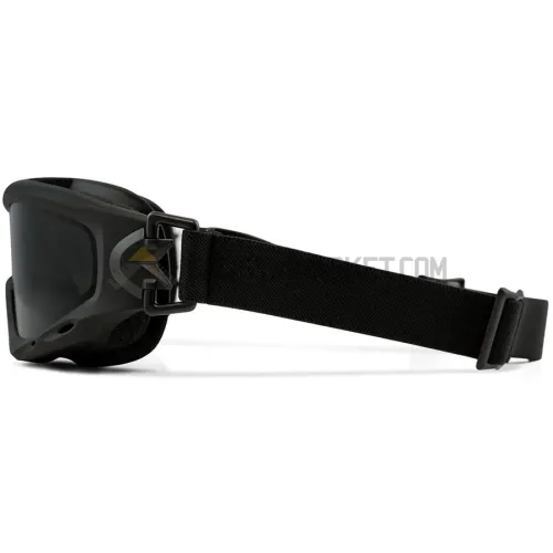 Wiley X Spear Dual Google Balistik Gözlük, Şeffaf/Gri/Turuncu Lens (Siyah)