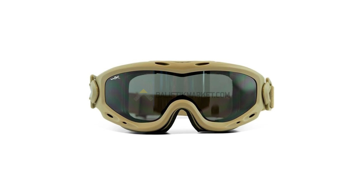 Wiley X Spear Dual Google Balistik Gözlük, Şeffaf/Gri/Turuncu Lens (Tan)
