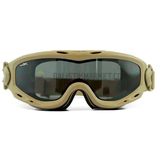 Wiley X Spear Dual Google Balistik Gözlük, Şeffaf/Gri/Turuncu Lens (Tan)