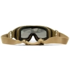Wiley X Spear Dual Google Balistik Gözlük, Şeffaf/Gri/Turuncu Lens (Tan)