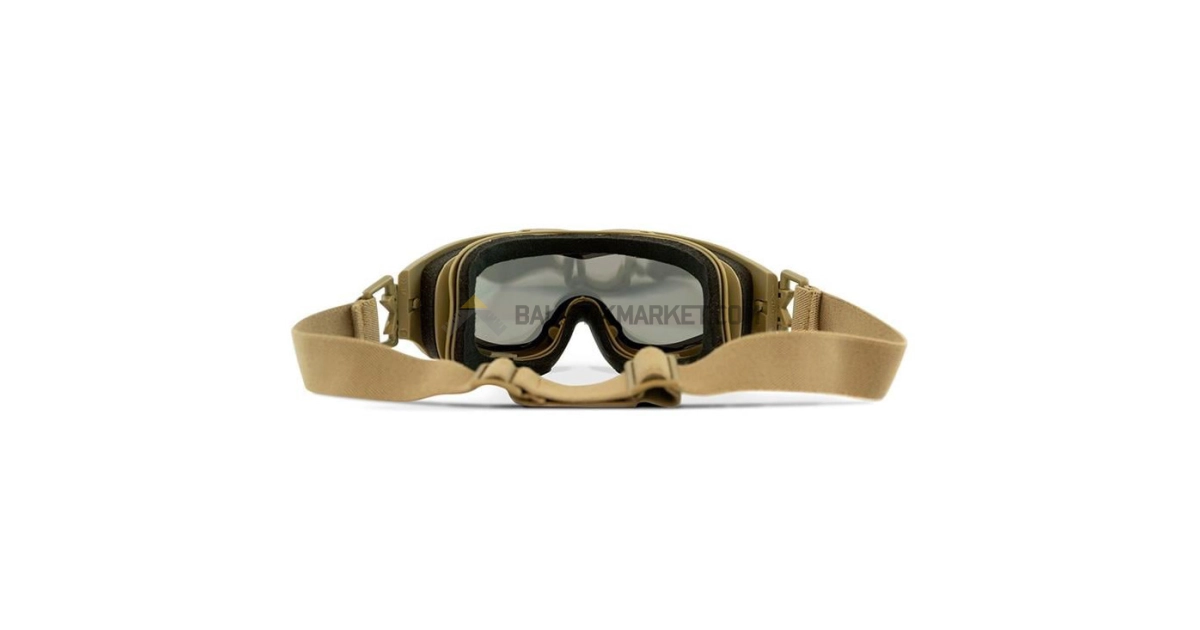 Wiley X Spear Dual Google Balistik Gözlük, Şeffaf/Gri/Turuncu Lens (Tan)