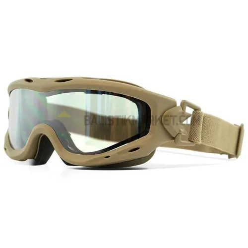 Wiley X Spear Dual Google Balistik Gözlük, Şeffaf/Gri/Turuncu Lens (Tan)