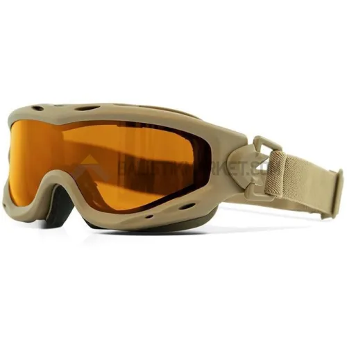 Wiley X Spear Dual Google Balistik Gözlük, Şeffaf/Gri/Turuncu Lens (Tan)