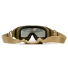 Wiley X Spear Goggle Balistik Gözlük, Gri/Şeffaf/Turuncu Lens (Tan)