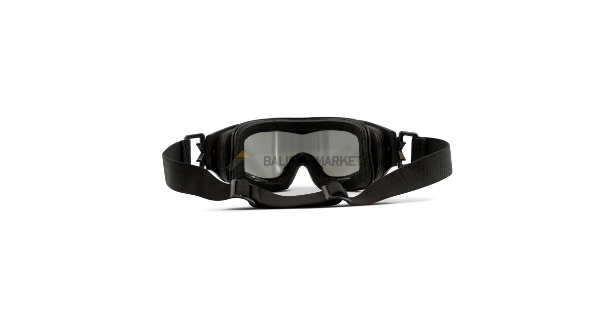 Wiley X Spear Goggle Balistik Gözlük, Şeffaf/Gri Lens (Siyah)